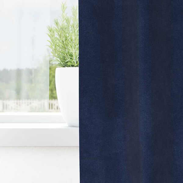 vidaXL Blackout Curtains 2 pcs Dark Blue 140 x 260 cm Velvet