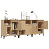 vidaXL Sideboards 3 pcs Sonoma Oak 60x35x70 cm Engineered Wood