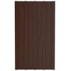 vidaXL Roof Panels 36 pcs Galvanised Steel Brown 80x45 cm