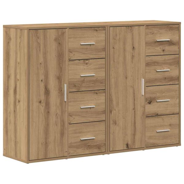 vidaXL Sideboard 2 pcs Artisan Oak 60 x 31 x 84 cm Engineered Wood