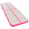 vidaXL Inflatable Gymnastics Mat with Pump 300x100x10 cm PVC Pink