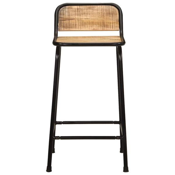 vidaXL Bar Stools 4 pcs 46x35.5x80 cm Solid Wood Rough Mango