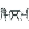 vidaXL 3 Piece Bistro Set Green Cast Aluminium