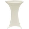 vidaXL Standing Table Cover Ø60 cm Cream Stretch 4 pcs
