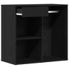 vidaXL Cosmetic Cabinet Black Oak 80 x 40 x 75 cm Engineered Wood