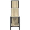 vidaXL Bookcase Sonoma Oak 92x30x102 cm Engineered Wood and Metal