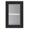 vidaXL Kitchen Wall Cabinet with Glass Door&nbsp;Porto Black