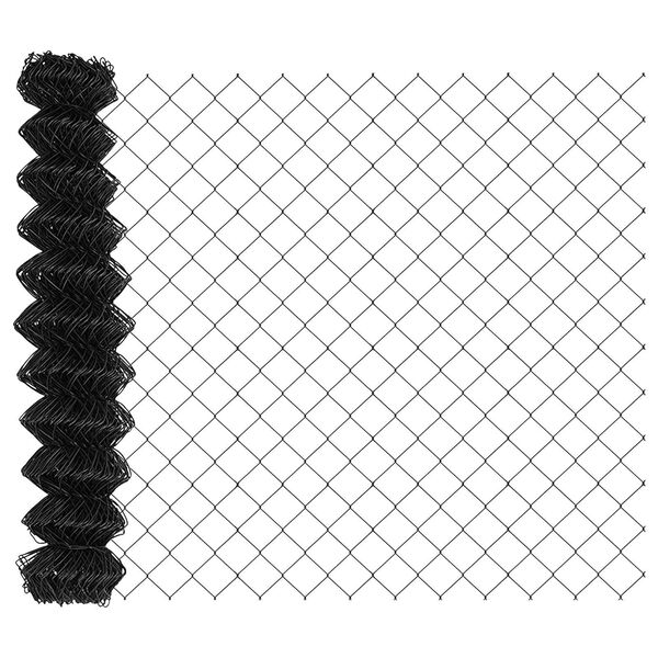 vidaXL Chain Link Fence Grey 10 x 1.4 m Steel