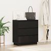 vidaXL Bedside Cabinet Black Oak 71 x 34.5 x 75 cm Engineered wood