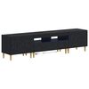 vidaXL 5 Piece LED TV Cabinet Black Engineered Wood