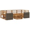vidaXL Outdoor Sofa Set 7 pcs Natural Solid Acacia Wood