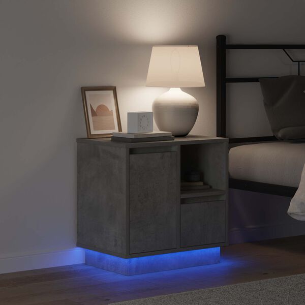 vidaXL Bedside Cabinet 2 pcs Concrete Grey 50 x 34.5 x 50 cm