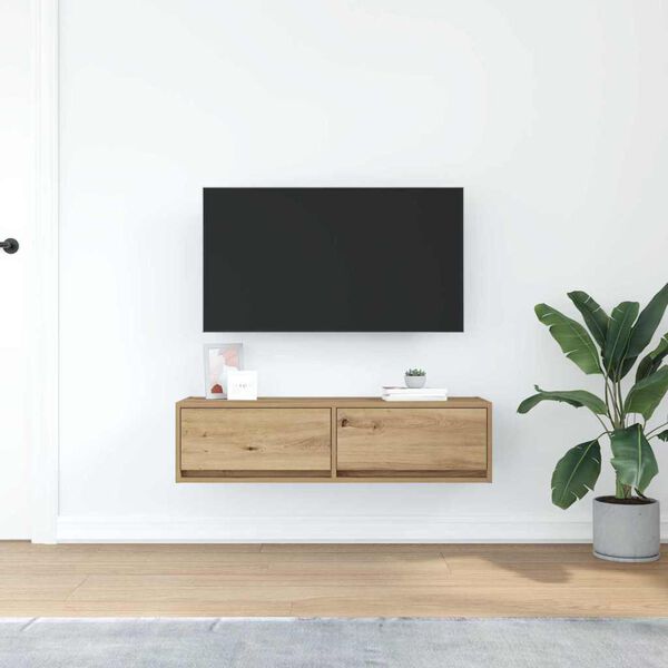 vidaXL TV Cabinet Artisan oak 100 x 31 x 25.5 cm Engineered wood
