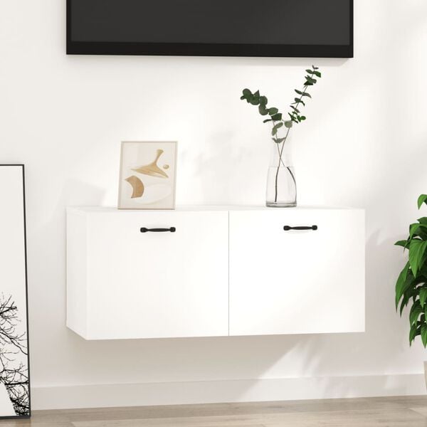 vidaXL Wall Cabinet White 80x36.5x35 cm Engineered Wood