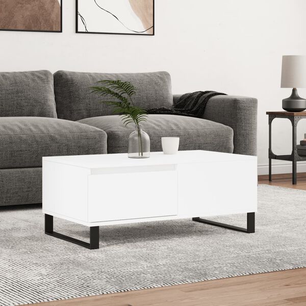 vidaXL Coffee Table White 90x50x36.5 cm Engineered Wood