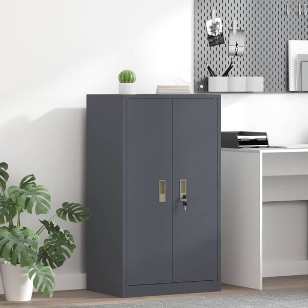 vidaXL Storage Cabinet Anthracite 60 x 40 x 105 cm Cold-Rolled Steel