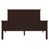 vidaXL Bed Frame without Mattress Dark Brown Solid Wood Pine 120x200 cm