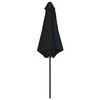vidaXL Garden Parasol with Aluminium Pole 270x246 cm Black
