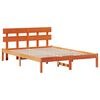 vidaXL Bed Frame with Headboard Brown 160 x 200 cm Solid Pine wood