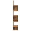 vidaXL Wall Corner Shelf Old Wood 20x20x127.5 cm Engineered Wood