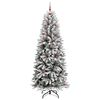vidaXL Artificial Christmas Tree with 300 LEDs with Stand White 240 cm