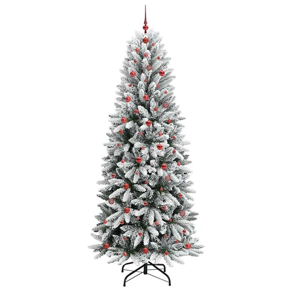 vidaXL Artificial Christmas Tree with 300 LEDs with Stand White 240 cm