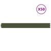 vidaXL Lawn Edging 50 pcs 10 x 103 cm Steel Olive Green