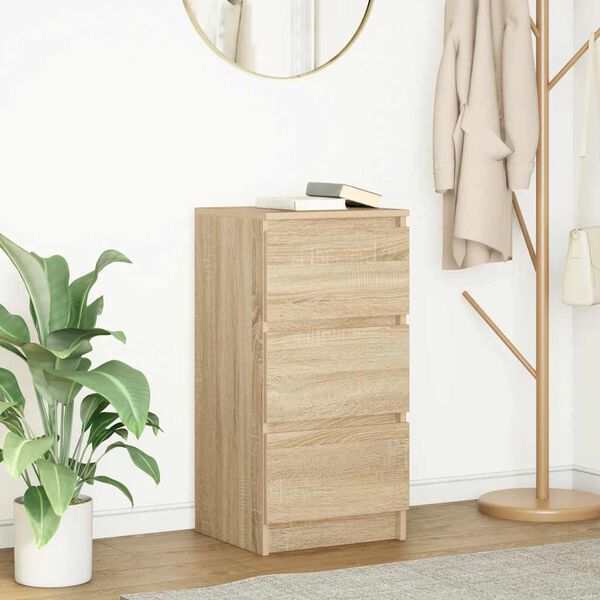 vidaXL Sideboard Sonoma Oak 37.5x35x76 cm Engineered Wood