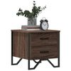 vidaXL Bedside Cabinet Brown Oak 40x41x40 cm Engineered Wood