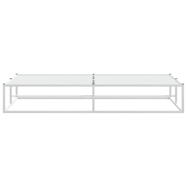 vidaXL Bed Frame without Mattress White 200x200 cm Metal
