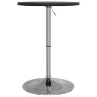 vidaXL Bar Table Black 50x50x90 cm Engineered Wood and Chromed Steel