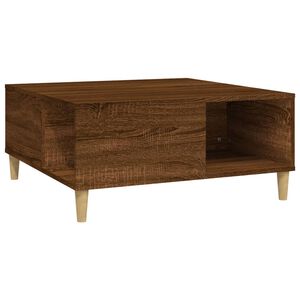 vidaXL Coffee Table Brown Oak 80x80x36.5 cm Engineered Wood