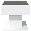 vidaXL Coffee Table with LED White 70x50x45 cm Engineered Wood