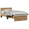 vidaXL Bed Frame with Headboard with Headboard Artisan Oak 75 x 190 cm
