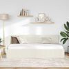 vidaXL Corner Bed Frame with Headboard Cream 100 cm x 200 cm Velvet
