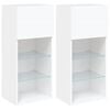 vidaXL 2 Piece TV Cabinet Set with LED Lights White 40,5x30x90 cm