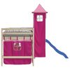 vidaXL Curtains for Loft Bed with Tower Pink Polyester