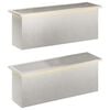 vidaXL Garden Planter with LED 2 pcs Silver 30 x 100 x 30 cm