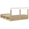 vidaXL Bed Frame with Headboard Sonoma 180 x 200 cm Solid Pine Wood
