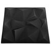 vidaXL 3D Wall Panels 12 pcs 50x50 cm Diamond Black 3 m&sup2;