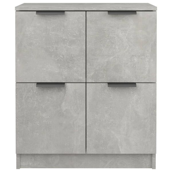 vidaXL Sideboards 2 pcs Concrete Grey 60x30x70 cm Engineered Wood