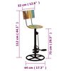 vidaXL Bar Stools 2 pcs Solid Wood Reclaimed