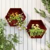 vidaXL Wall Planters 2 pcs Rusty Corten Steel 46x10x40 cm
