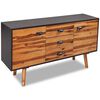 vidaXL Sideboard | Black | Solid Acacia wood | Medium | Sideboard | Rectangular