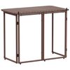 vidaXL Folding Garden Table Brown 90x51x75 cm Poly Rattan