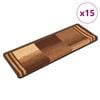 vidaXL Stair Mats Self-adhesive 15 pcs 65x21x4 cm Brown