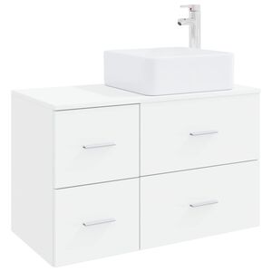 vidaXL Bathroom Furniture Set 2 pcs White Engineered Wood
