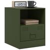 vidaXL Bedside Cabinets 2 pcs Olive Green 34.5x39x44 cm Steel