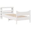 vidaXL Bed Frame with Headboard White 100x200 cm Solid Wood Pine