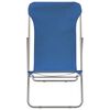 vidaXL Folding Beach Chairs 2 pcs Steel and Oxford Fabric Blue